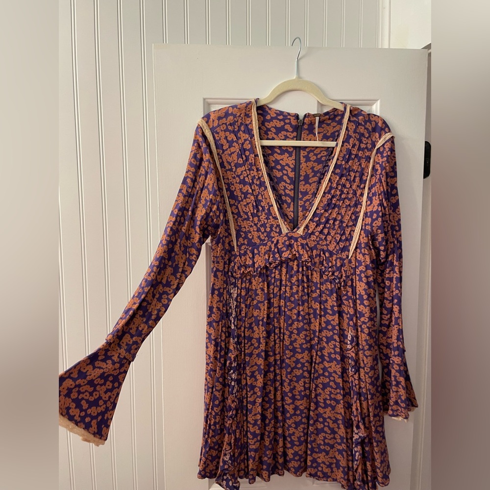 Free People orange and purple dress 🟠💜
